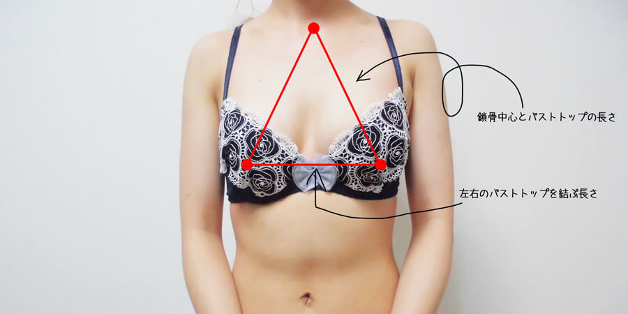 垂れている胸のモデル写真